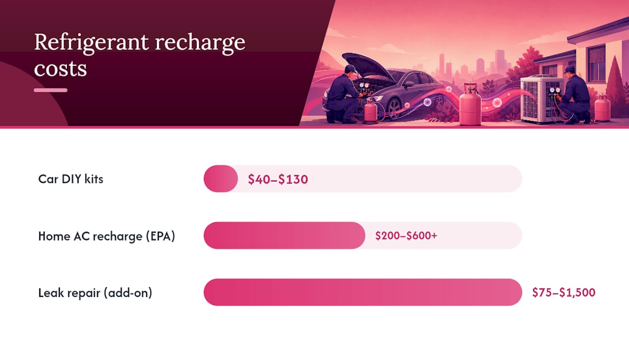 Diagram comparing car and home AC recharge costs and factors