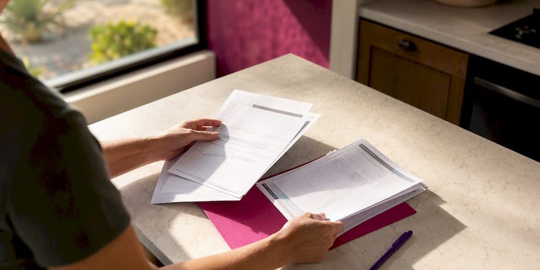 1788019453073_Homeowner-organizing-HVAC-rebate-paperwork Homeowner organizing HVAC rebate paperwork