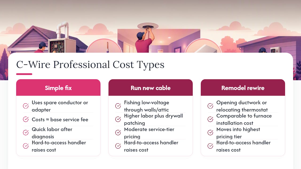 How Much Does It Cost to Add a C Wire Professionally? — overview diagram