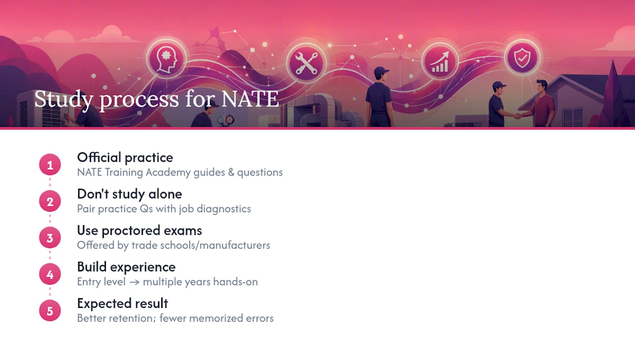 NATE study and field practice process