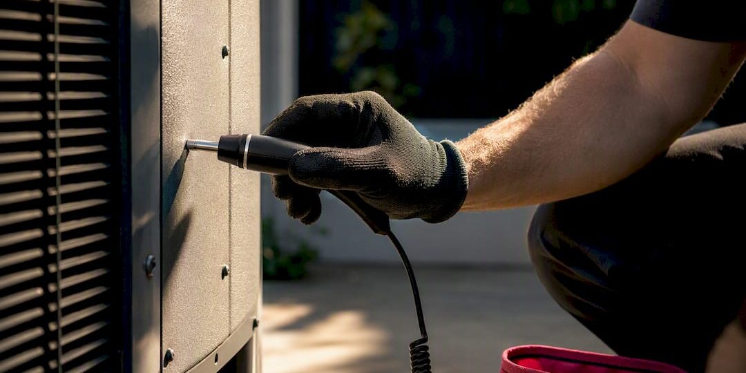 1789194865767_Technician-checking-vibration-on-AC-panel Technician checking vibration on AC panel