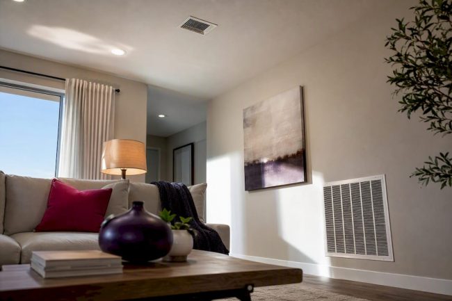 Supply register and return grille in home