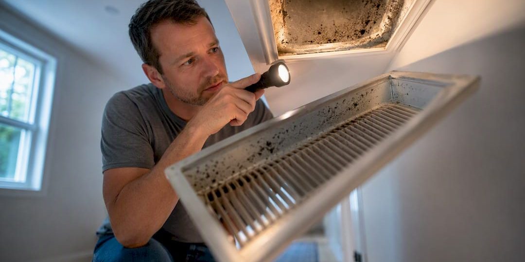 1789587303142_Homeowner-inspecting-suspected-mold-at-air-register Homeowner inspecting suspected mold at air register