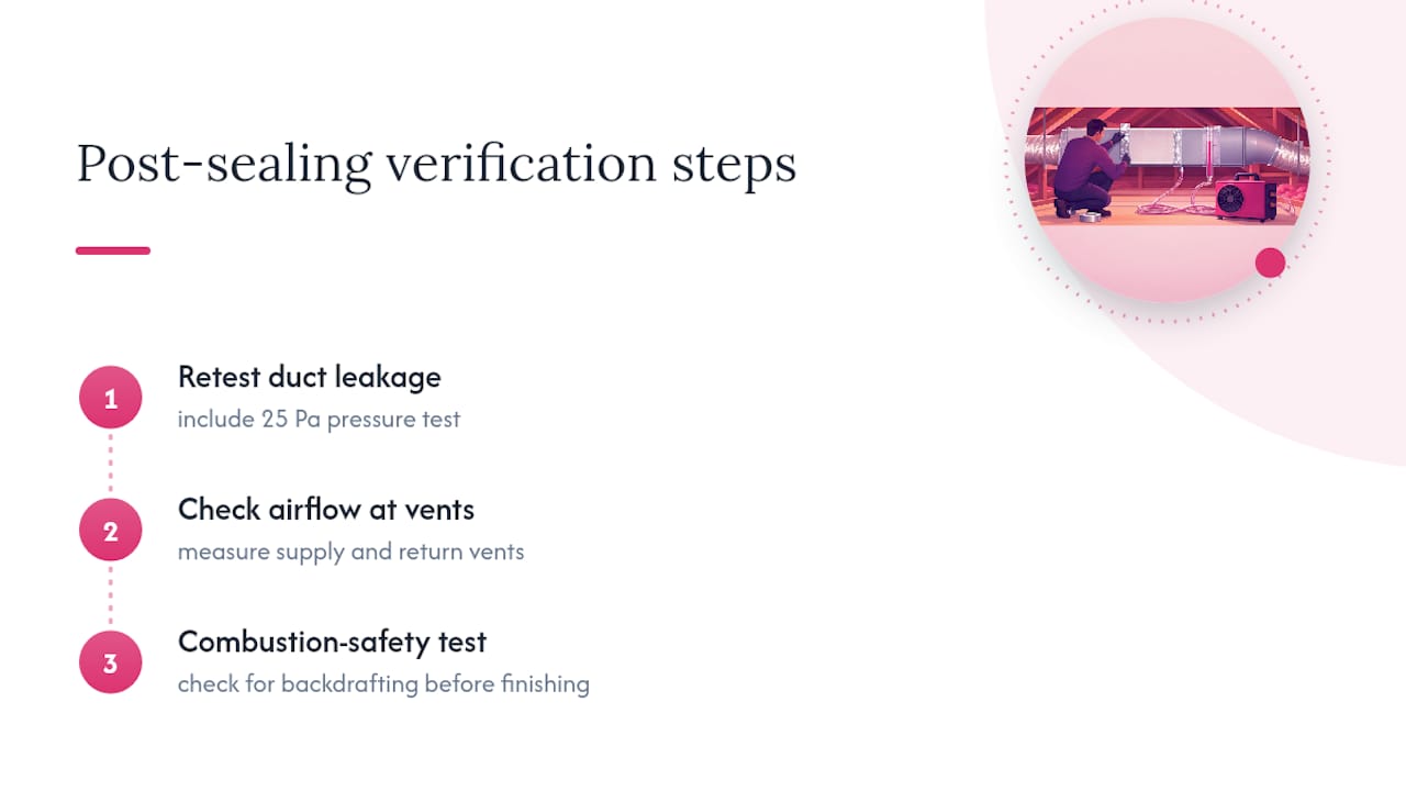Three steps for verifying sealed ductwork