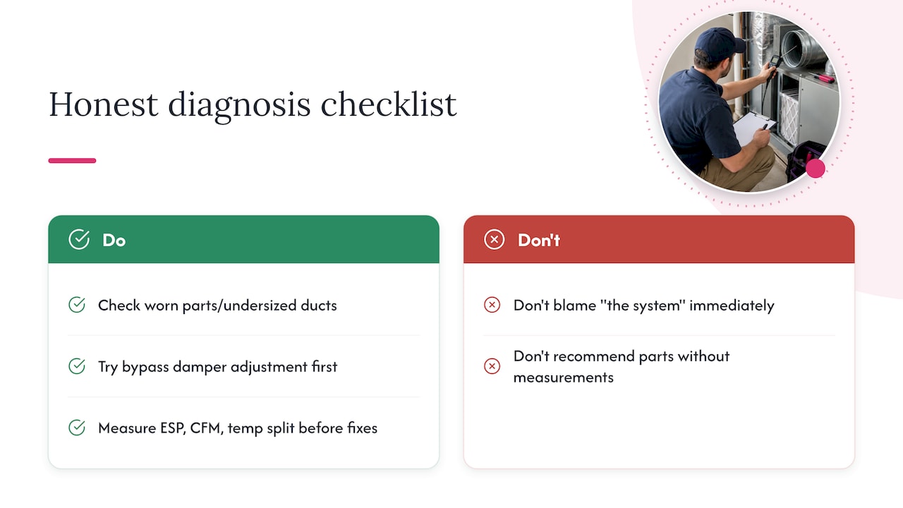 What a honest diagnosis actually looks like — overview diagram