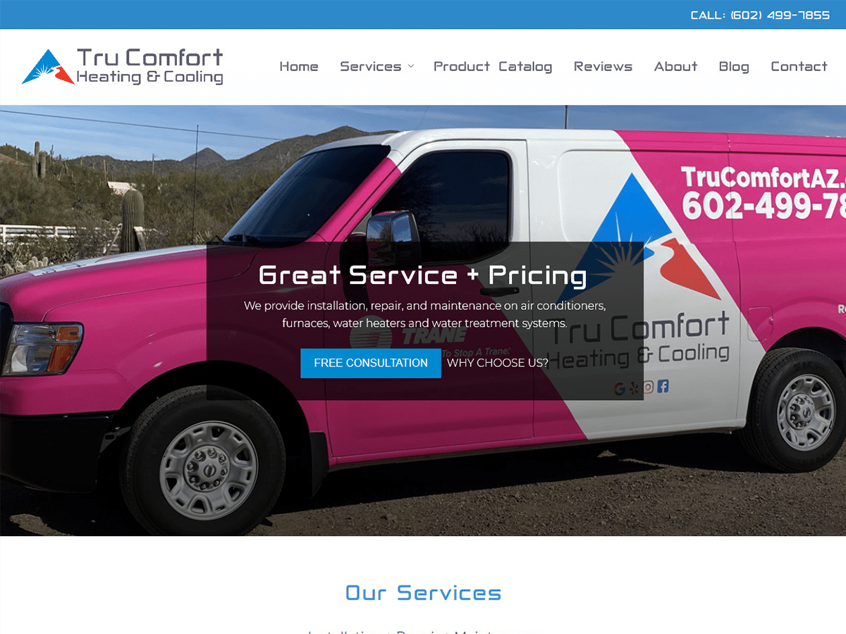 Tru Comfort Heating and Cooling Launches New Website